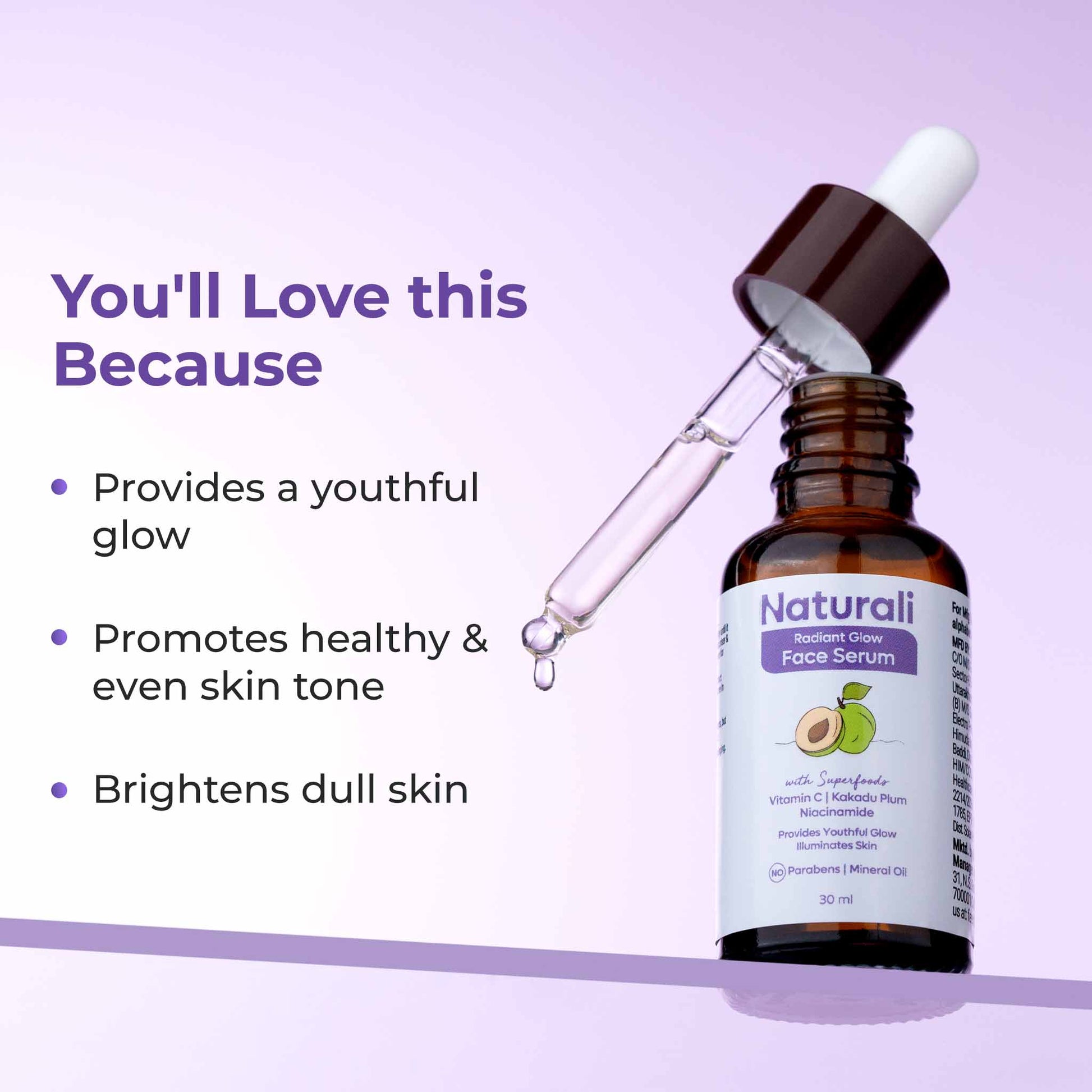 Naturali Radiant Glow Face Serum With Vitamin C & Niacinamide