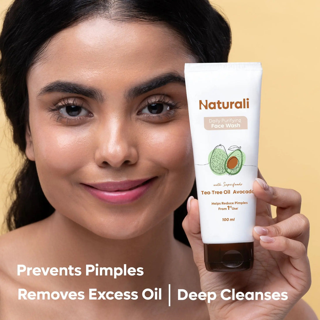 Naturali Daily Purifying Face Wash with Avocado and Tea Tree Oil