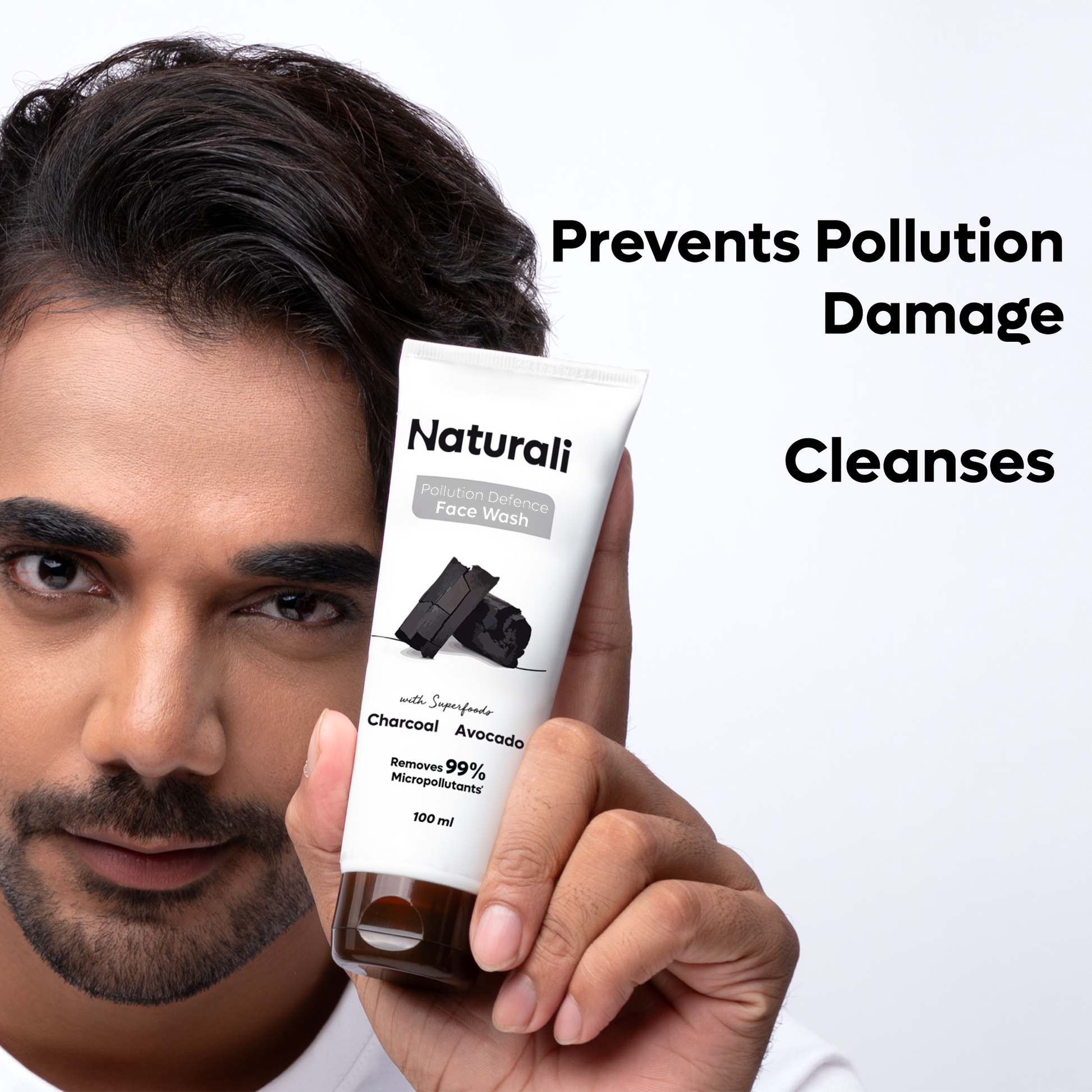 Charcoal Facewash prevent pollution damage & Cleanses
