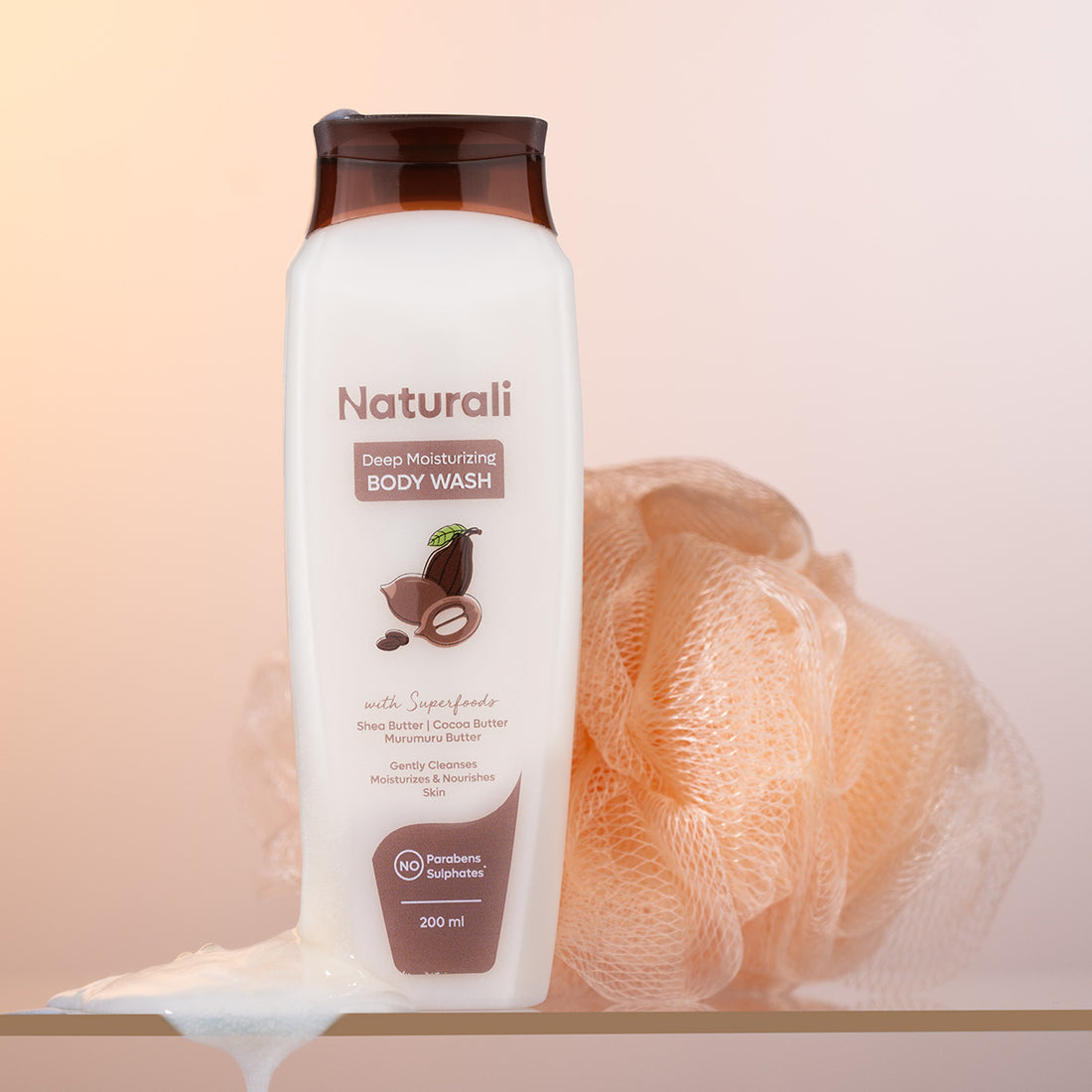 Naturali Shower Essentials - Deep Moisturising Body Wash + Loofah