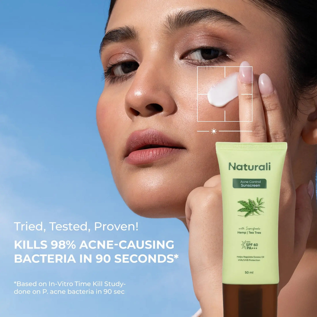 Naturali Acne Control Sunscreen With Tea Tree Oil, Hemp Oil & Salicylic Acid