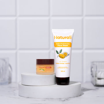 Naturali Everyday Radiance Combo - Daily Brightening Face Wash + Radiant Glow Gel Moisturiser