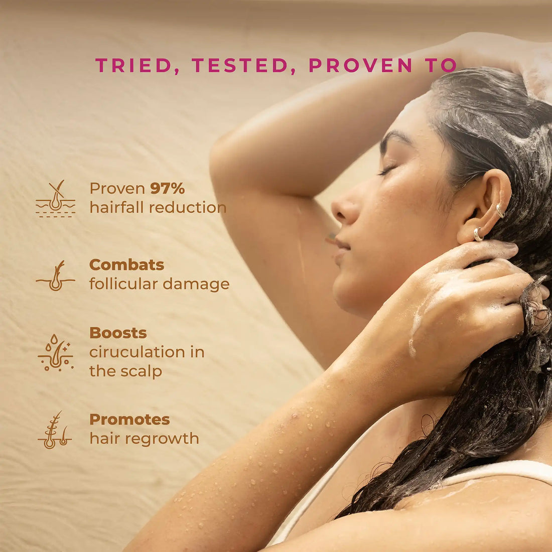 Hair Fall Arrest Shampoo with Onion and Bhringraj