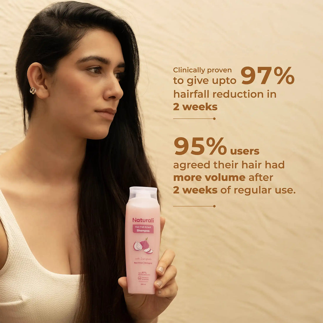 Hair Fall Arrest Shampoo with Onion and Bhringraj