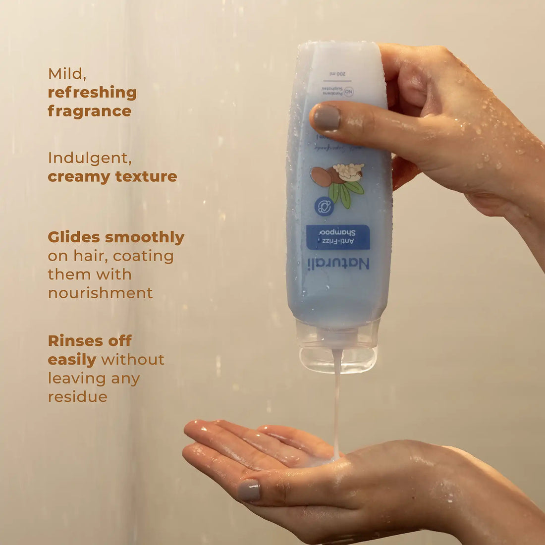 Anti Frizz Shampoo with Argan Oil, Quinoa & Hyaluronic Acid