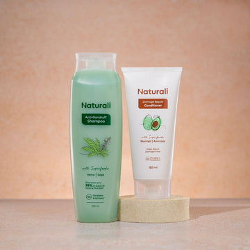 Naturali Hemp & Avocado Combo - Anti-Dandruff Shampoo + Damage Repair Conditioner