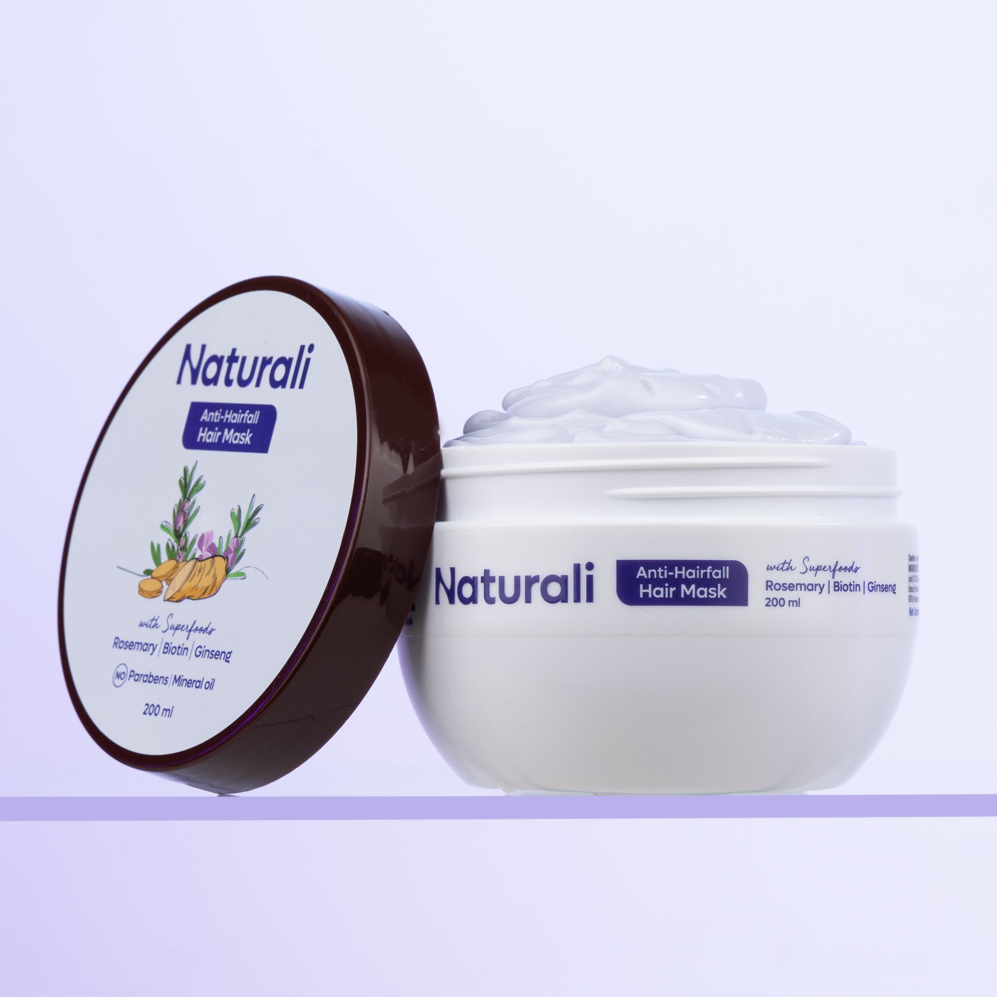 Naturali Anti-Hairfall Hair Mask With Rosemary, Ginseng & Biotin