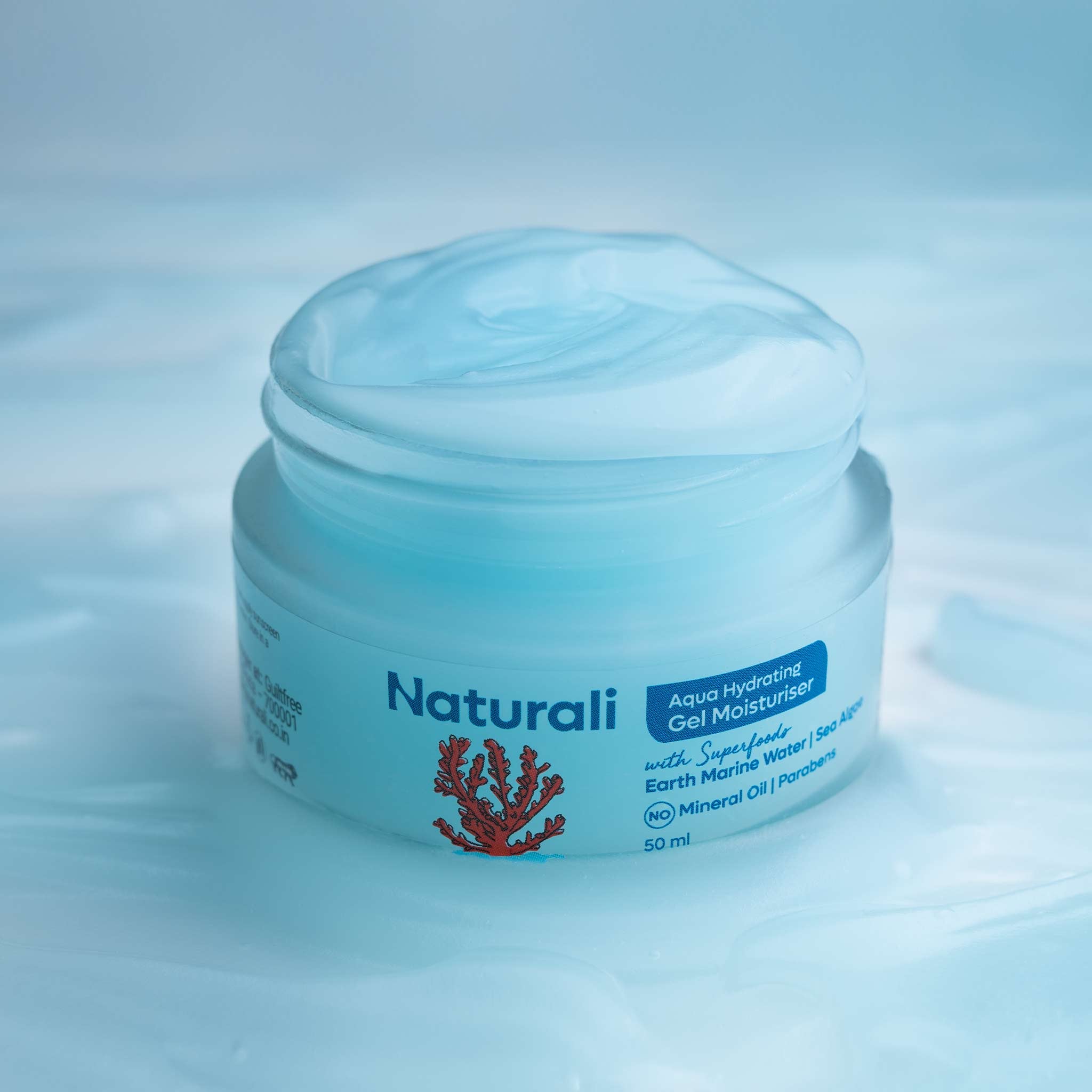 Naturali Aqua Hydrating Gel Moisturiser With Earth Marine Water & Sea Algae