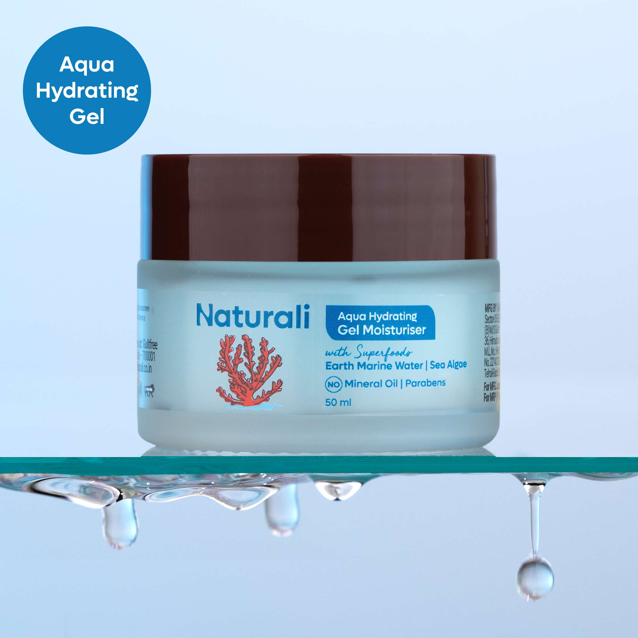 Naturali Aqua Hydrating Gel Moisturiser With Earth Marine Water & Sea Algae