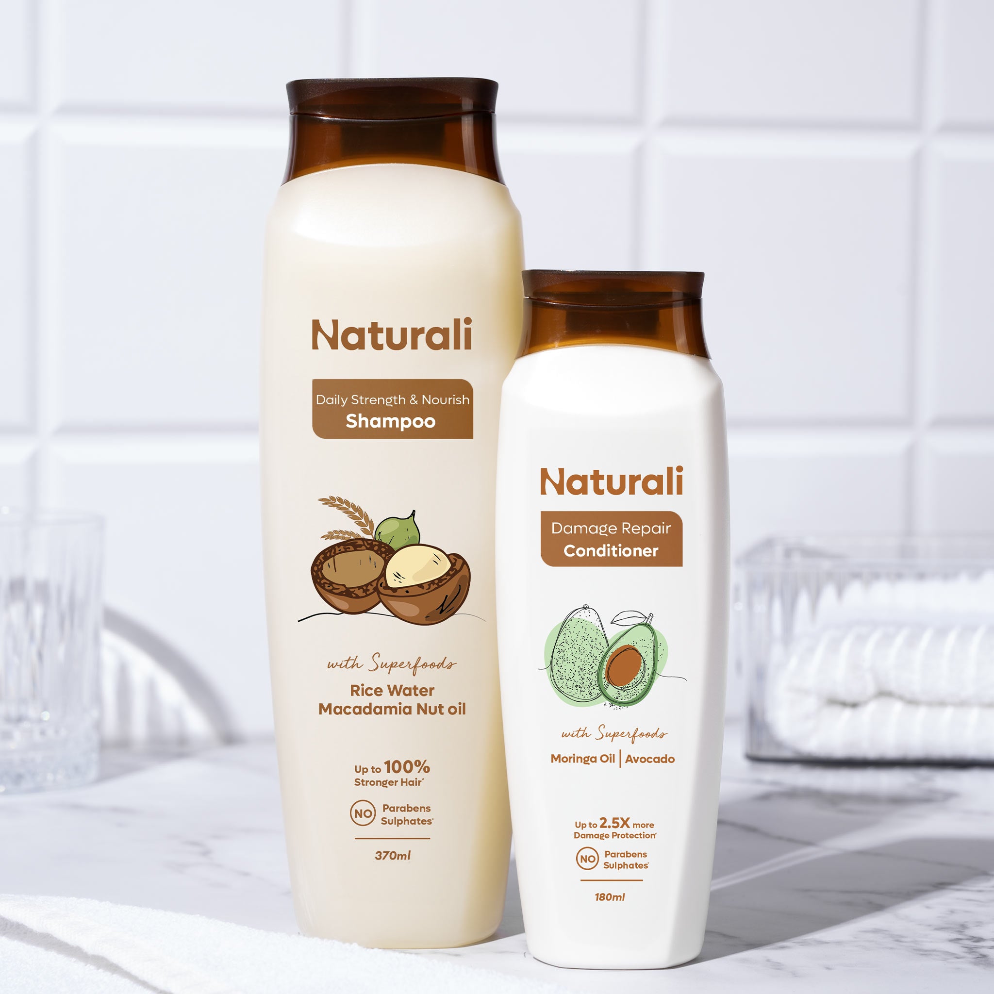 Naturali Daily Strength & Nourish Shampoo + Damage Repair Conditioner