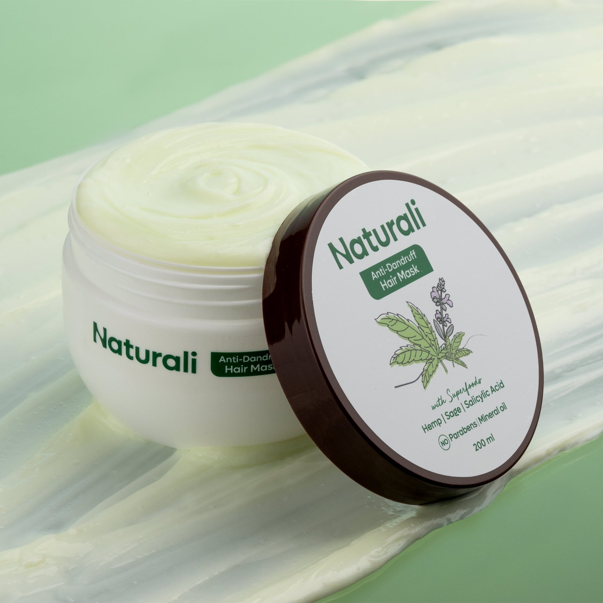 Naturali Anti-Dandruff Hair Mask With Hemp, Sage & Salicylic Acid