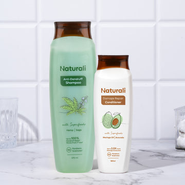 Naturali Anti-Dandruff Shampoo + Damage Repair Conditioner 