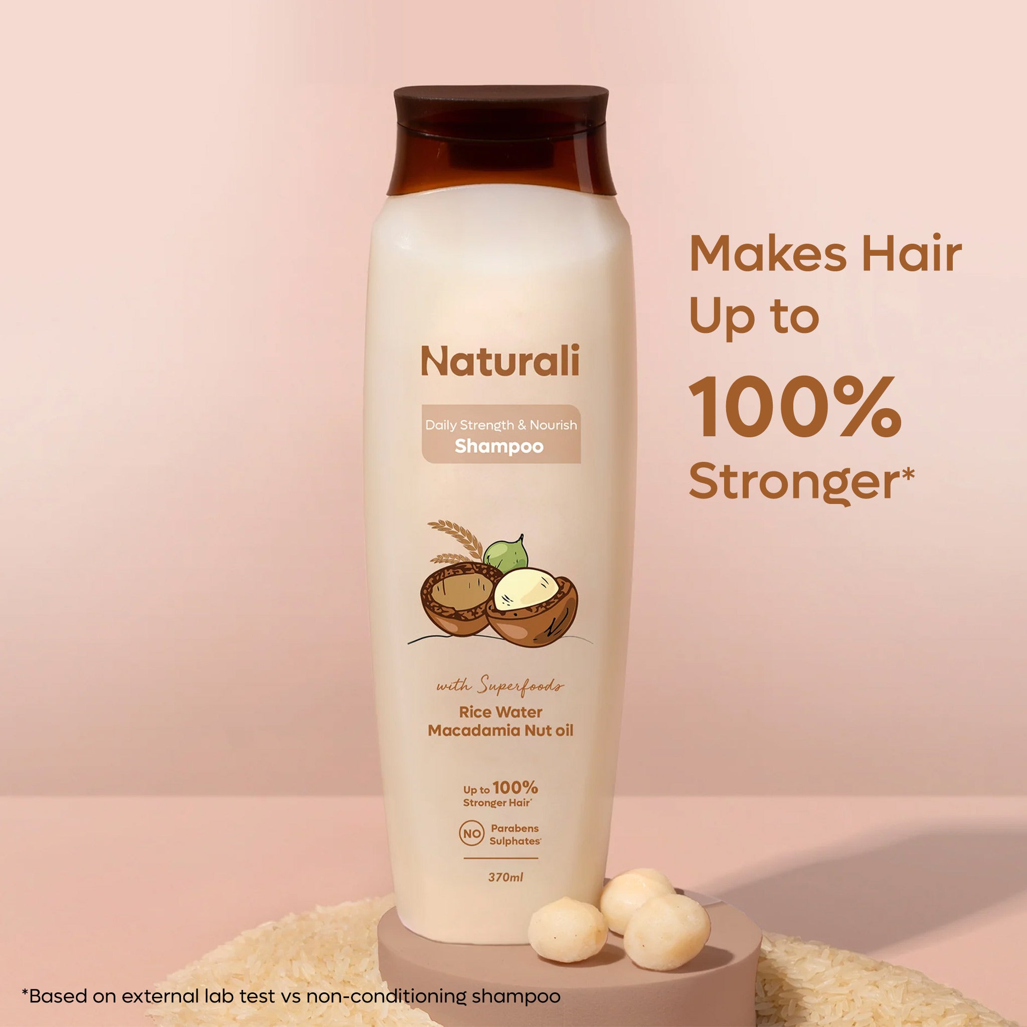 Naturali Daily Strength & Nourish Shampoo with Rice Water and Macadamia Nut Oil