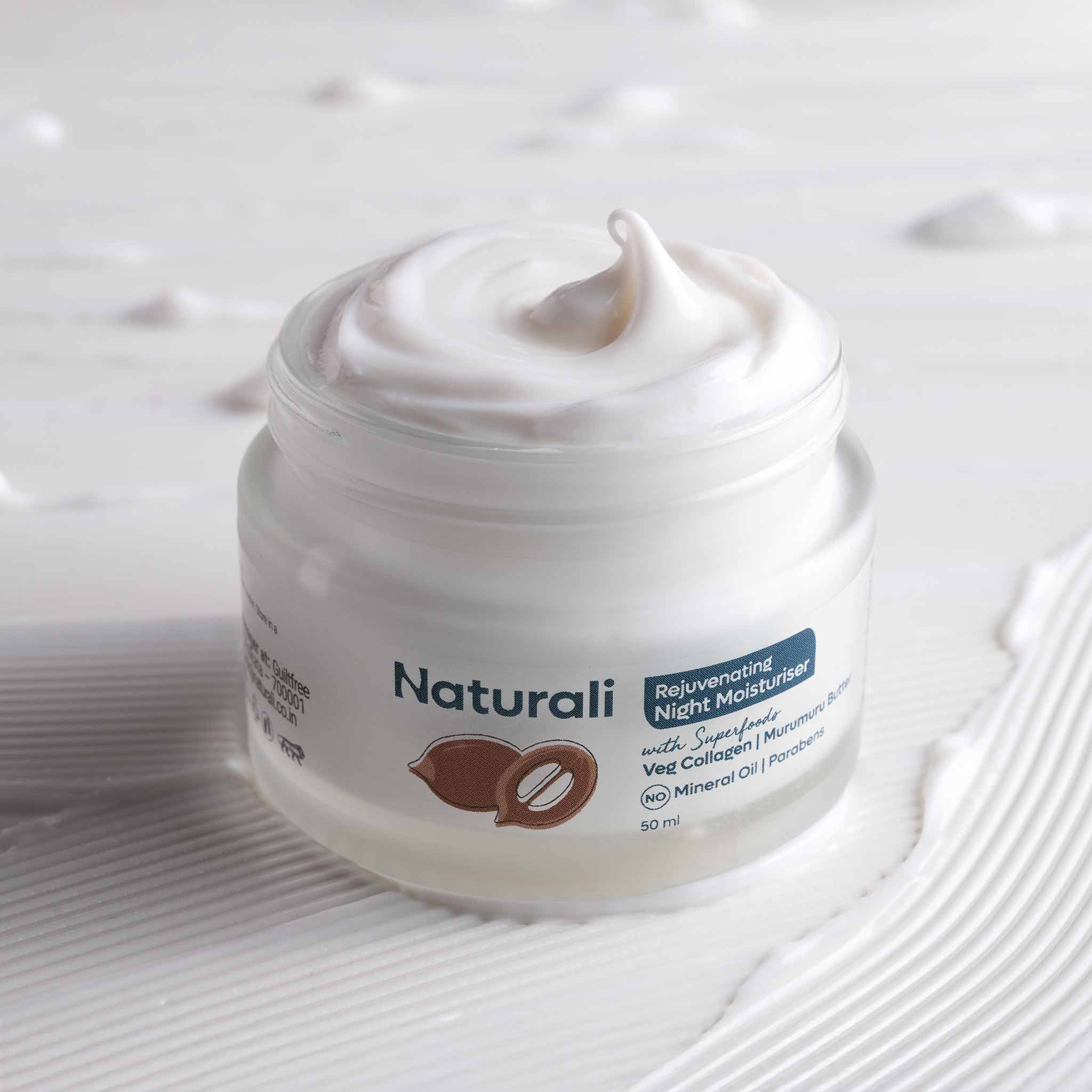 Naturali Rejuvenating Night Moisturiser With Veg Collagen & Murumuru Butter