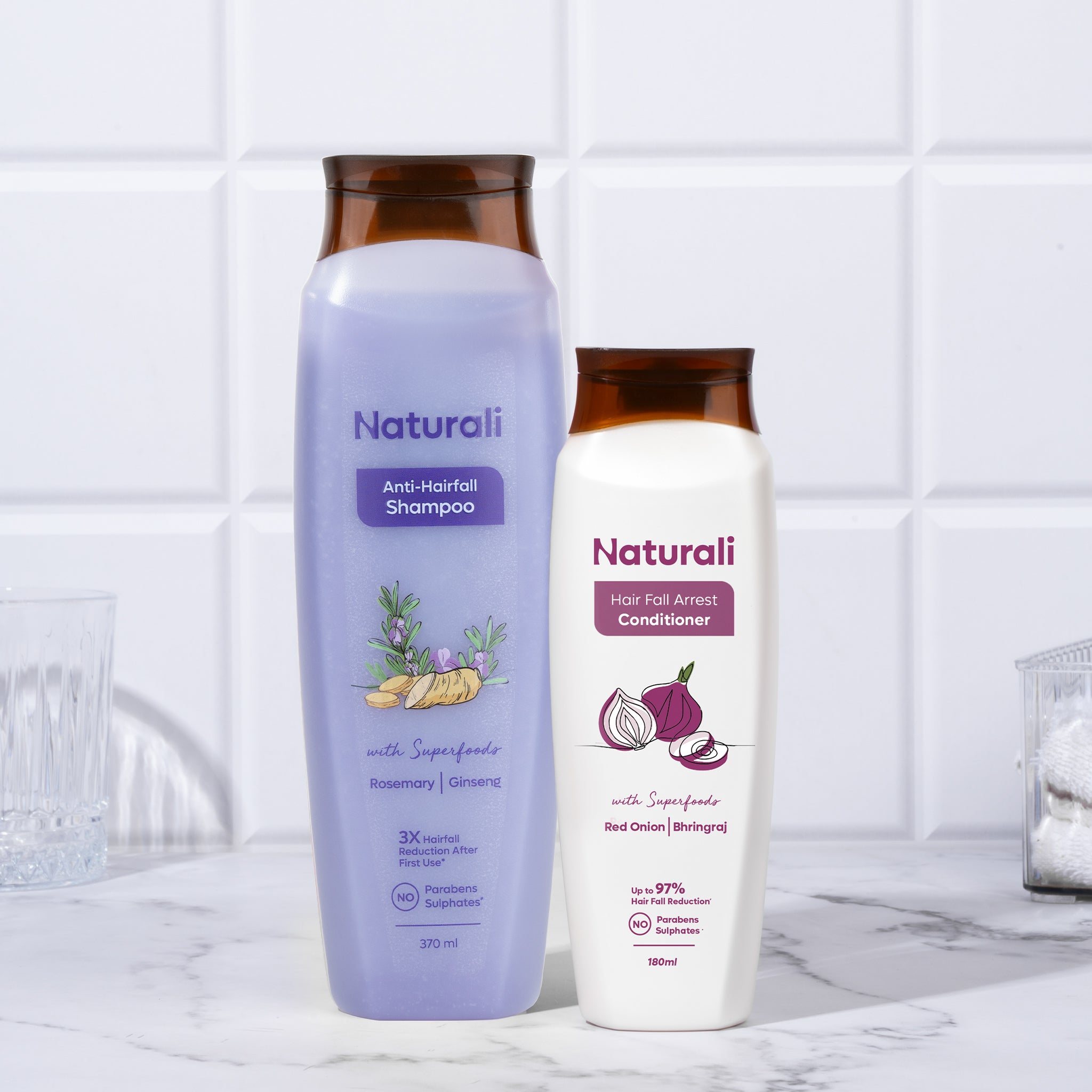 Naturali Anti-Hairfall Combo - Anti-Hairfall Shampoo + Hairfall Arrest Conditioner