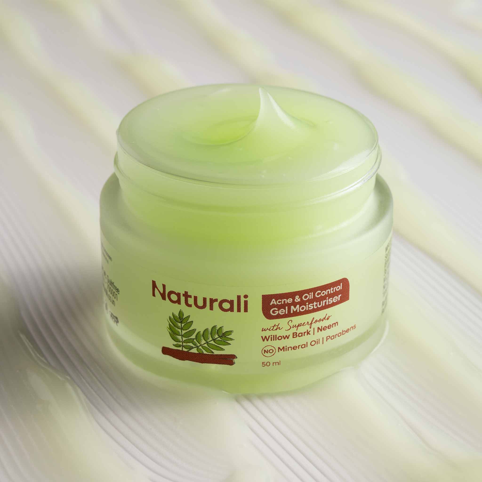 Naturali Acne & Oil Control Face Moisturiser With Willow Bark & Neem