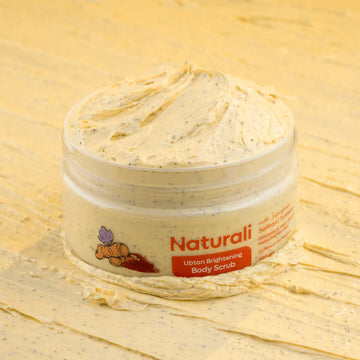 Naturali Ubtan Brightening Body Scrub With Saffron, Turmeric, Sandalwood Oil & Chickpeas