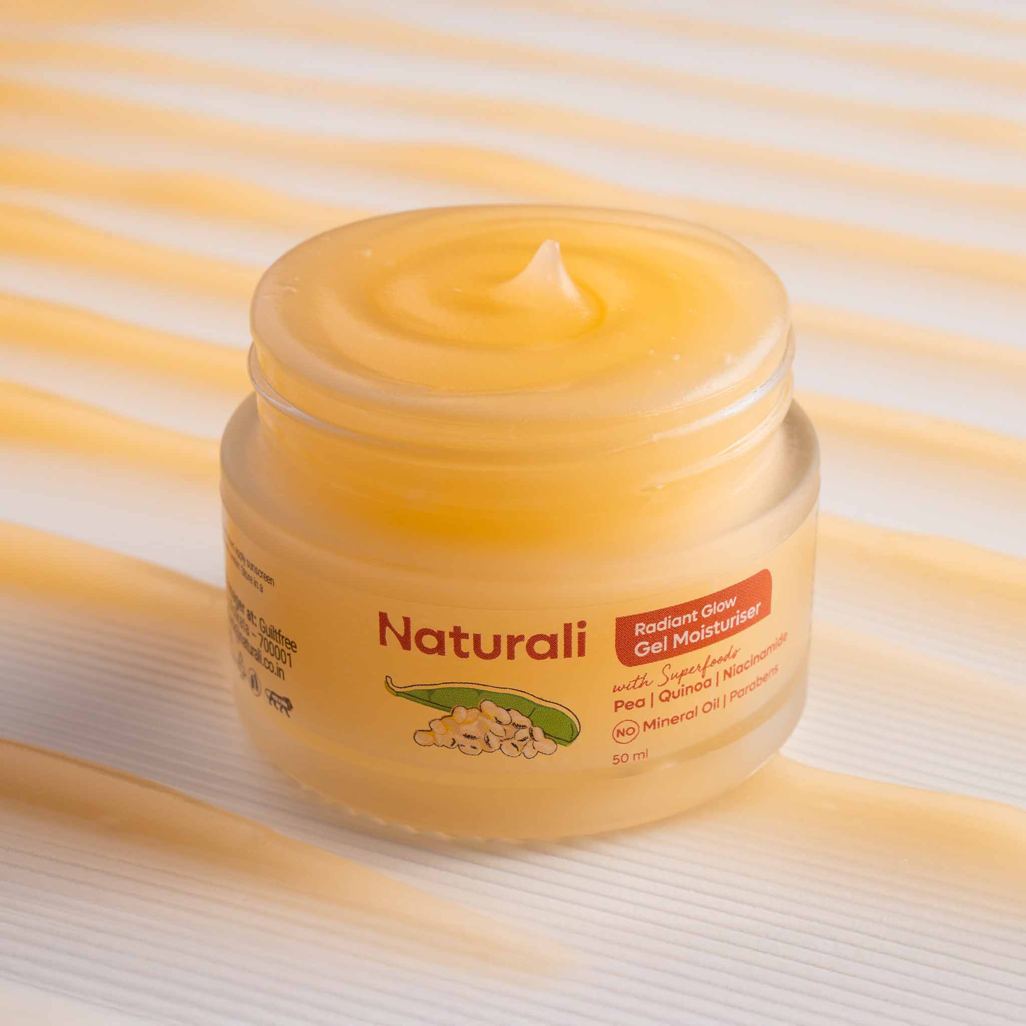 Naturali Radiant Glow Gel Moisturiser With Pea, Quinoa & Niacinamide