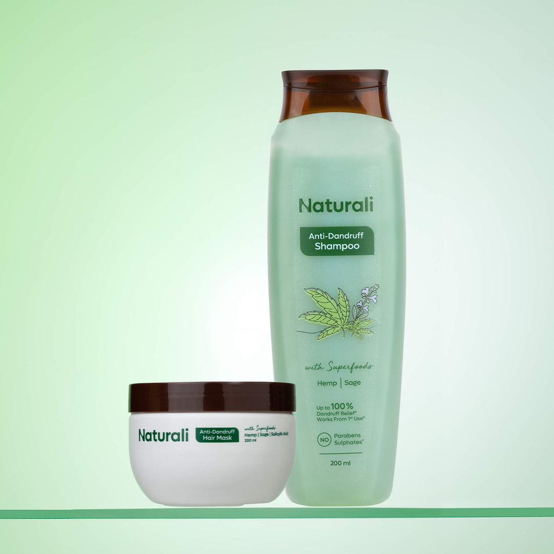 Naturali Hemp Nourishment Combo - Anti-Dandruff Shampoo + Anti-Dandruff Hair Mask