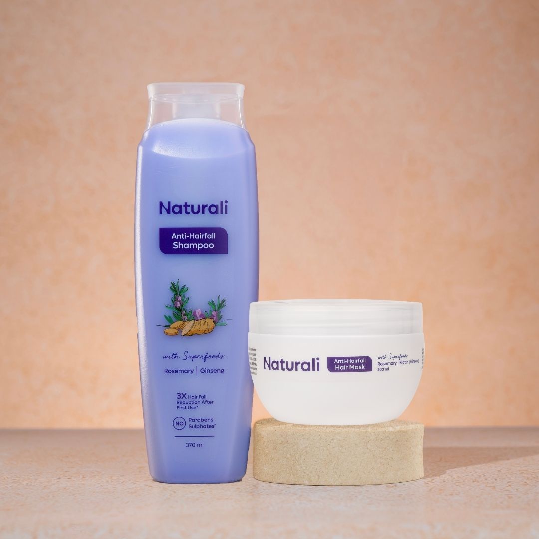 Naturali Rosemary Nourishment Combo - Anti-Hairfall Shampoo + Anti-Hairfall Hair Mask