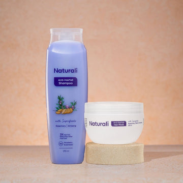 Naturali Rosemary Nourishment Combo - Anti-Hairfall Shampoo + Anti-Hairfall Hair Mask