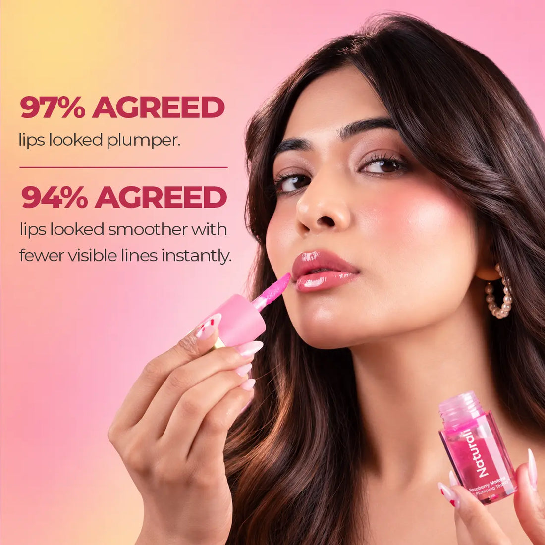 Naturali Raspberry Matcha Lip Plumping Gloss