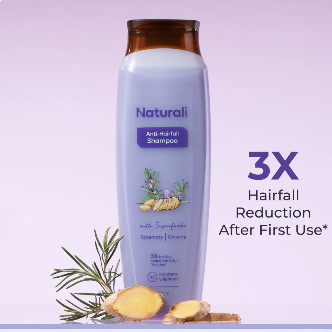 Naturali Anti-Hairfall Shampoo + Within Beauty Hello Hydration Cream Moisturiser