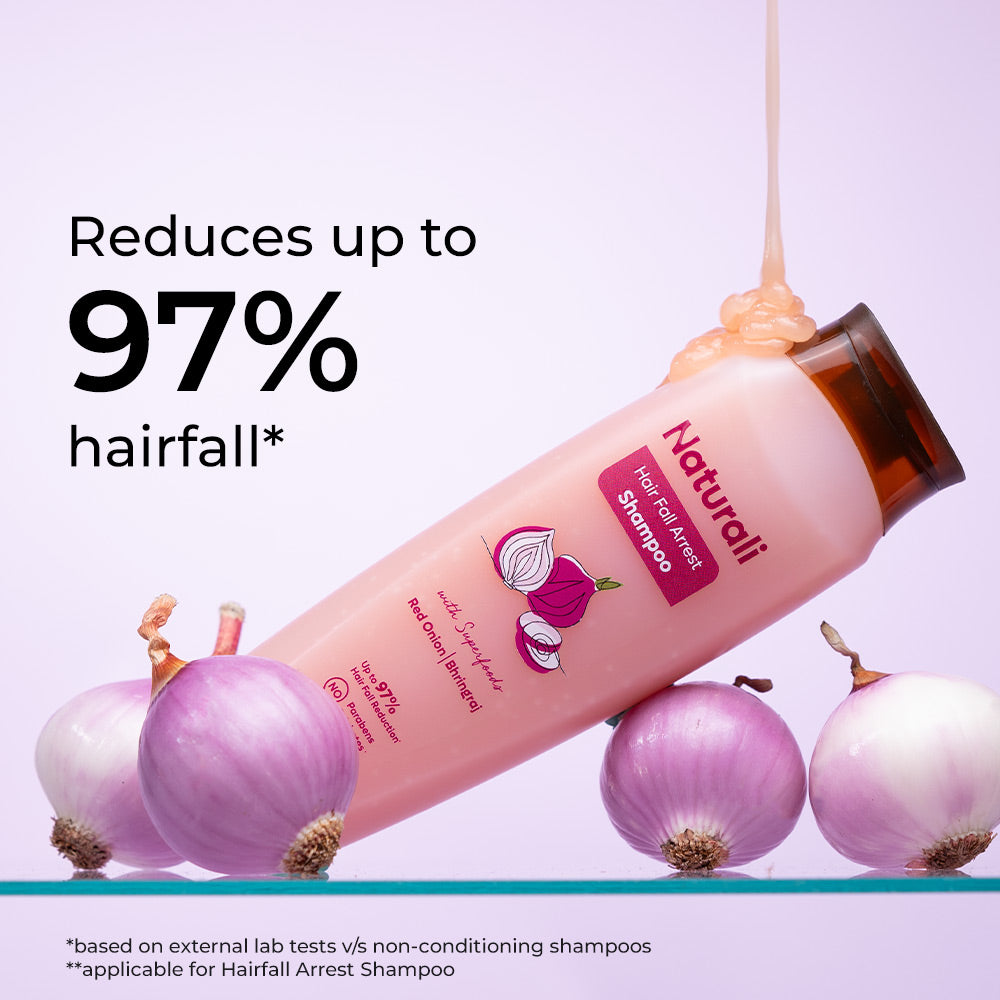 Naturali Hairfall Control Combo - Anti-Hairfall Shampoo + Hairfall Arrest Conditioner + Scalp Massager