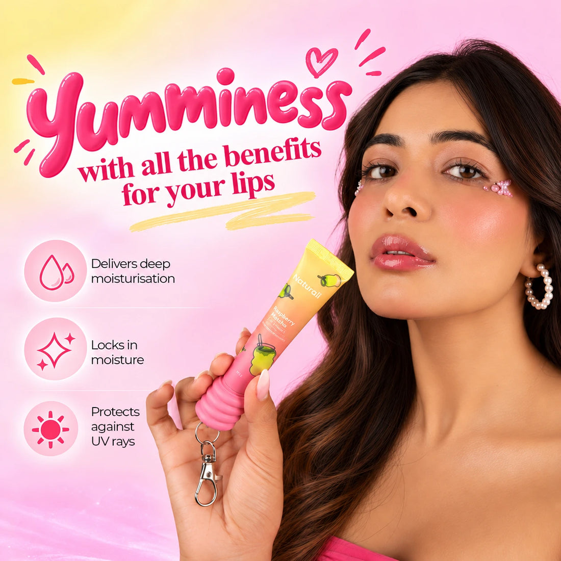 Naturali Raspberry Matcha Lip Balm
