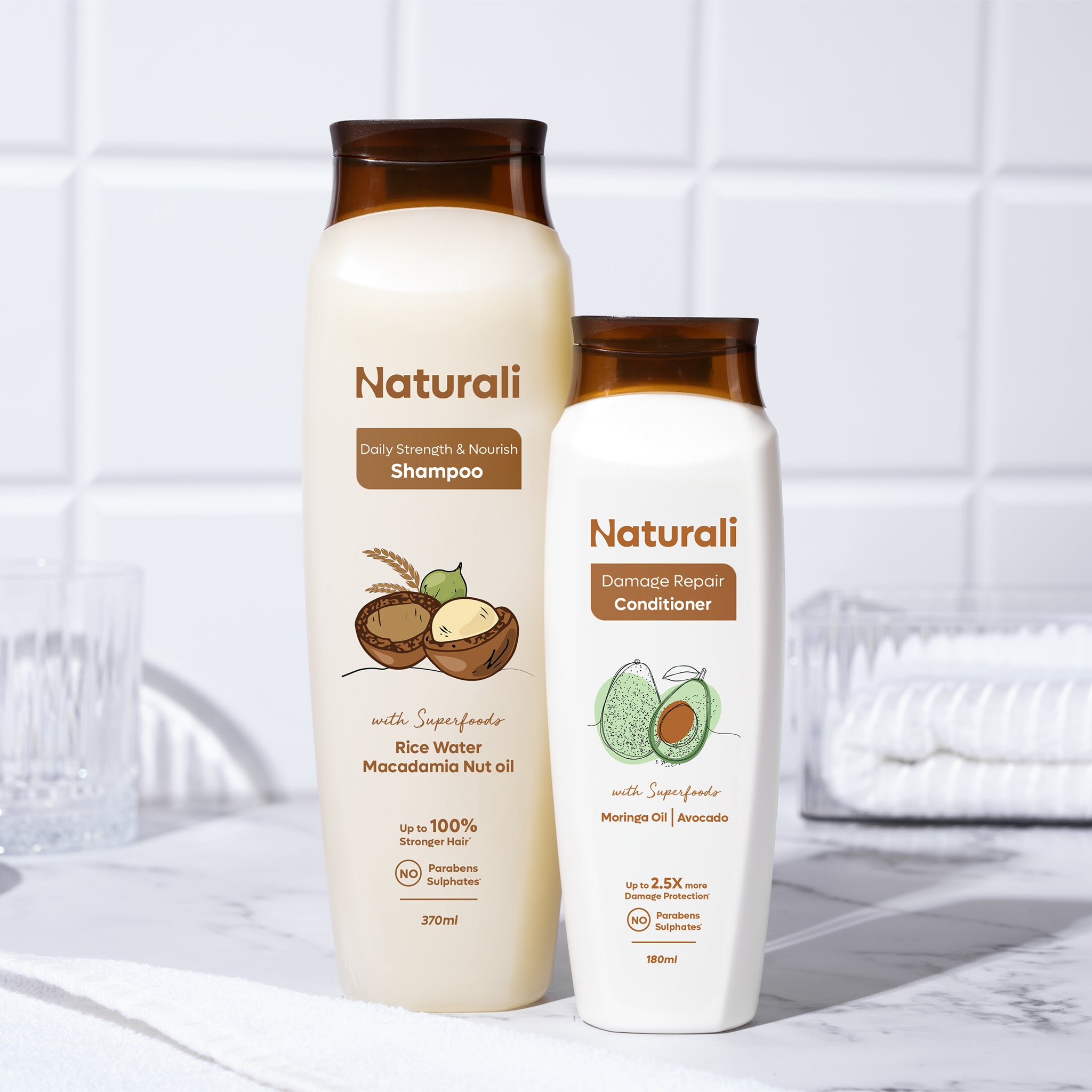 Naturali Daily Strength & Nourish Shampoo + Damage Repair Conditioner