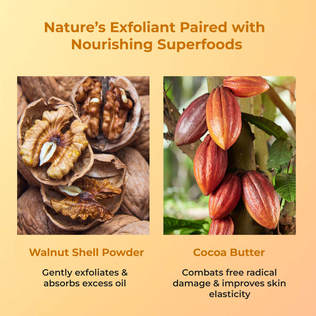 Naturali Exfoliating Face Scrub With Walnut, Cocoa Butter & Shea Butter