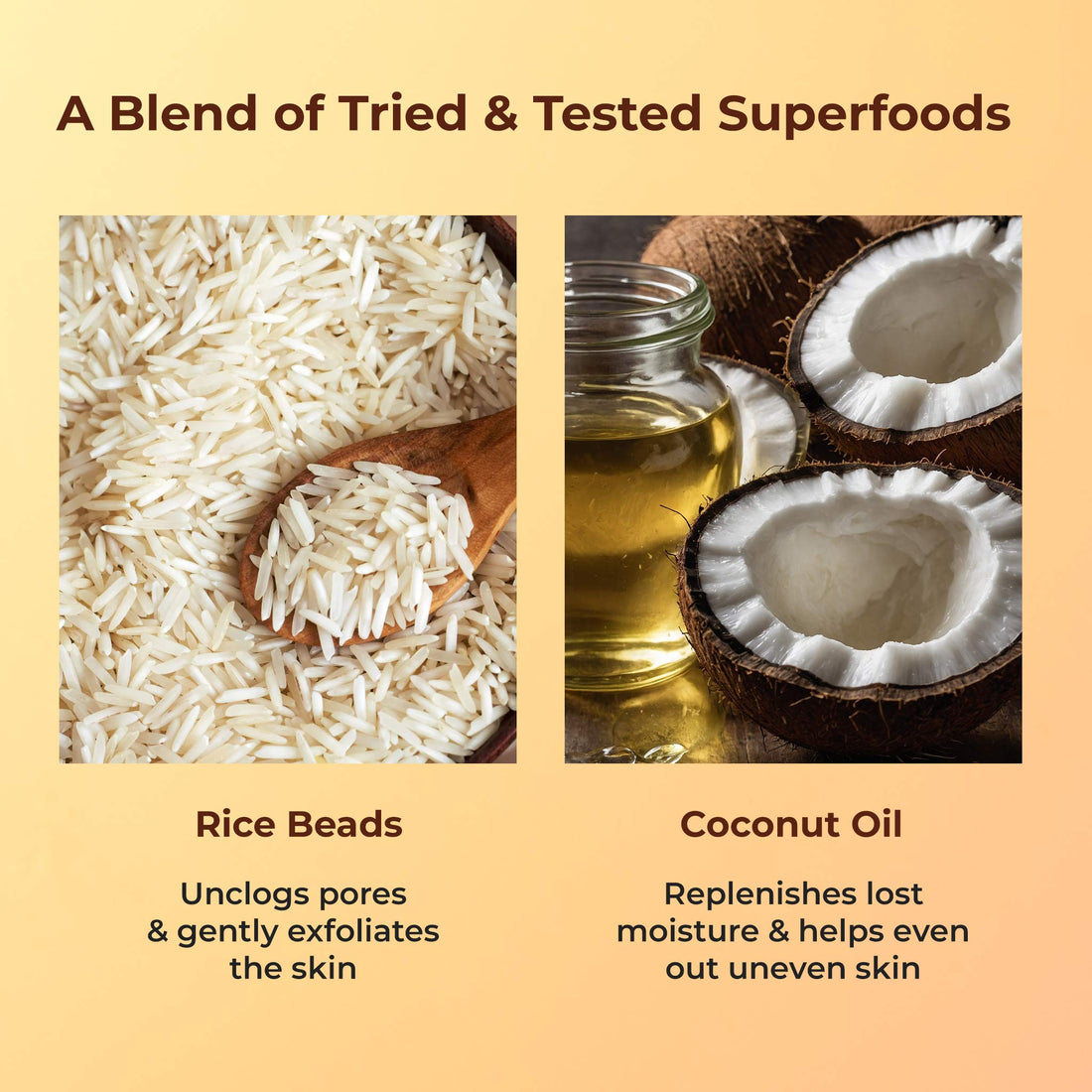 Naturali Radiant Glow Face Scrub With Rice Beads & Coconut