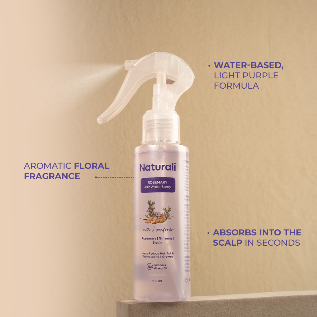 Naturali Anti-Hairfall Shampoo  + Conditioner + Rosemary Hair spray + comb