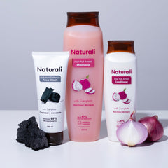 Naturali Hair Fall Arrest Shampoo + Hair Fall Arrest Conditioner + Pollution Defence Facewash