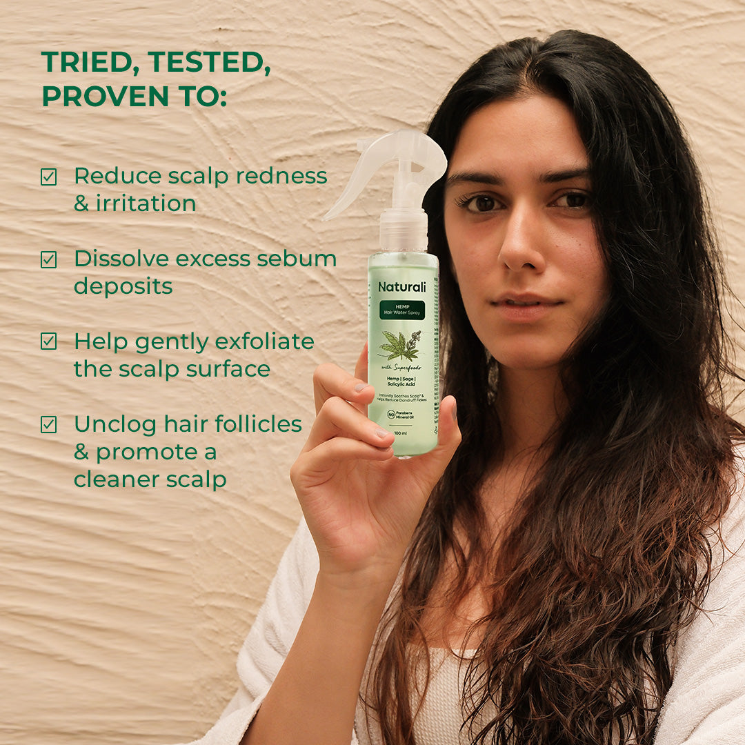 Anti Dandruff Hair Spray with Hemp, Sage & Salicylic Acid