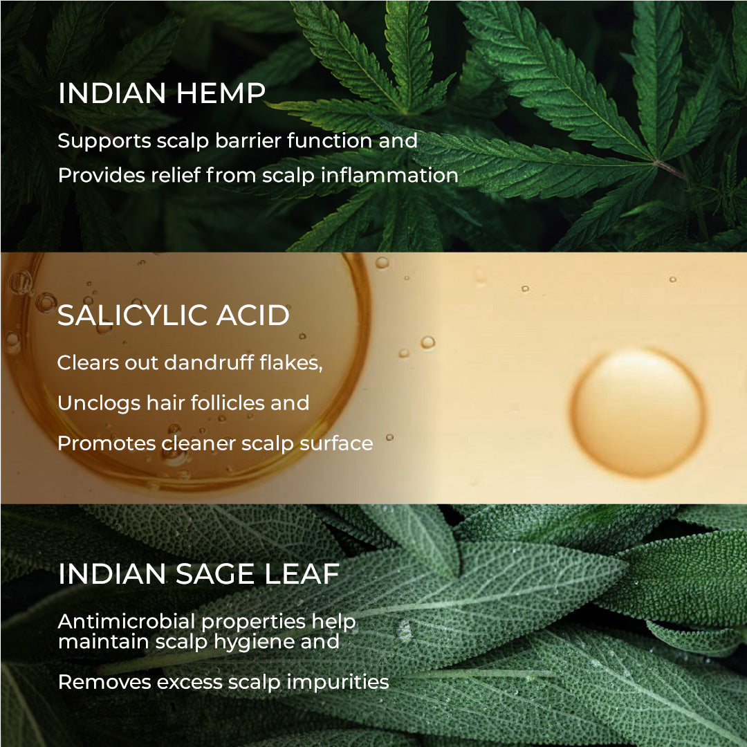Anti Dandruff Hair Spray with Hemp, Sage & Salicylic Acid