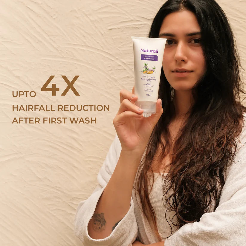 Naturali Daily Strength and Nourish Shampoo + Anti - Hairfall Conditioner + Comb