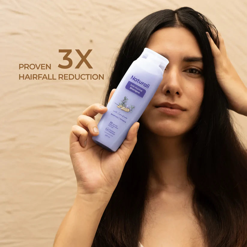 Naturali Anti-Hairfall Shampoo + Anti-Frizz Conditioner + Wooden Comb