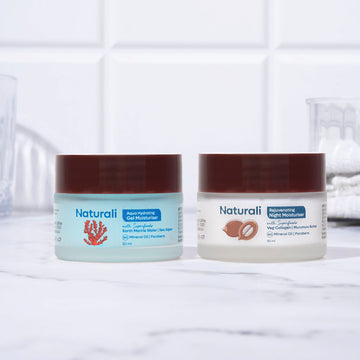 Naturali AM & PM Hydration Essentials - Aqua Hydrating Gel Moisturiser + Rejuvenating Night Cream