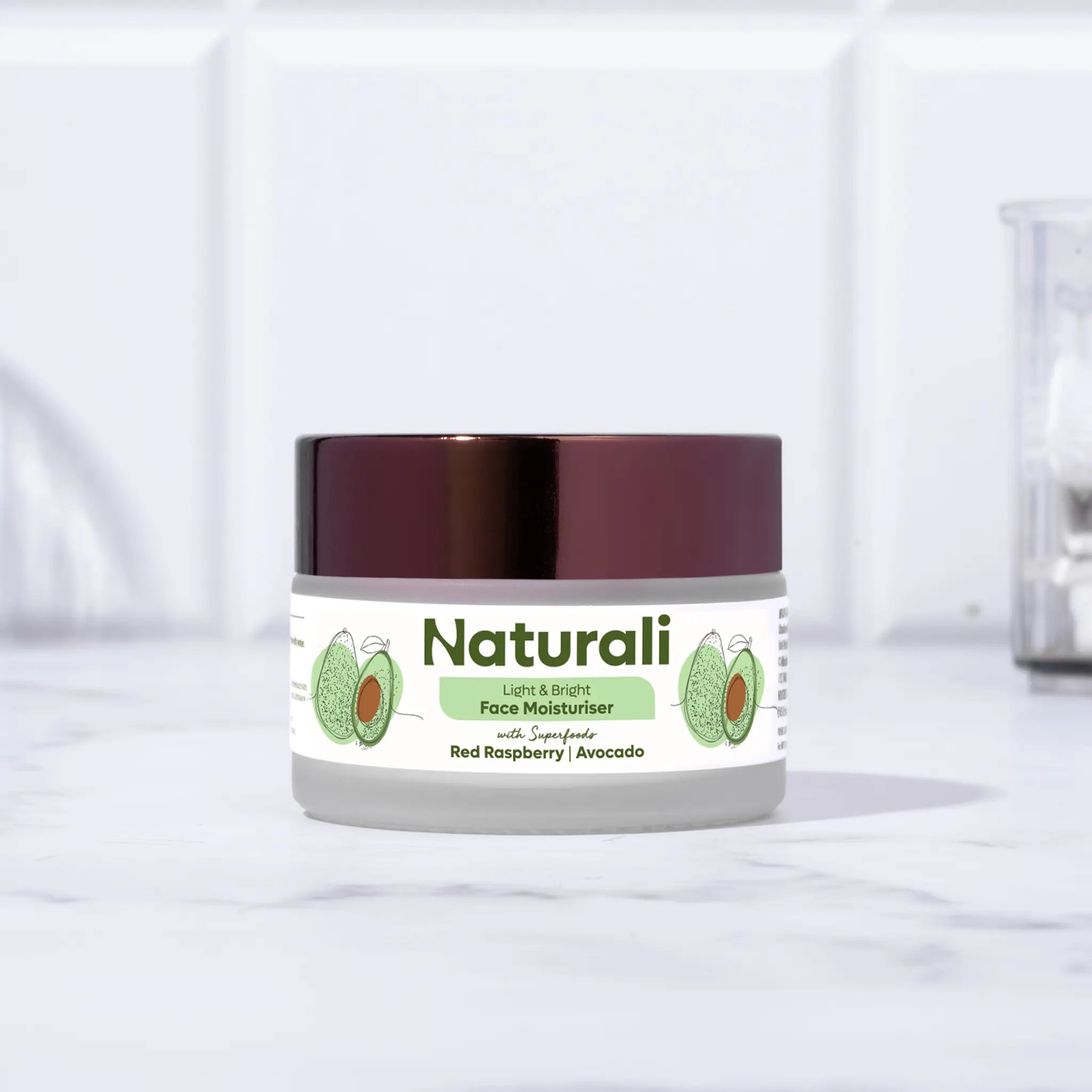 Naturali Light & Bright Face Moisturiser with Red Raspberry and Avocado