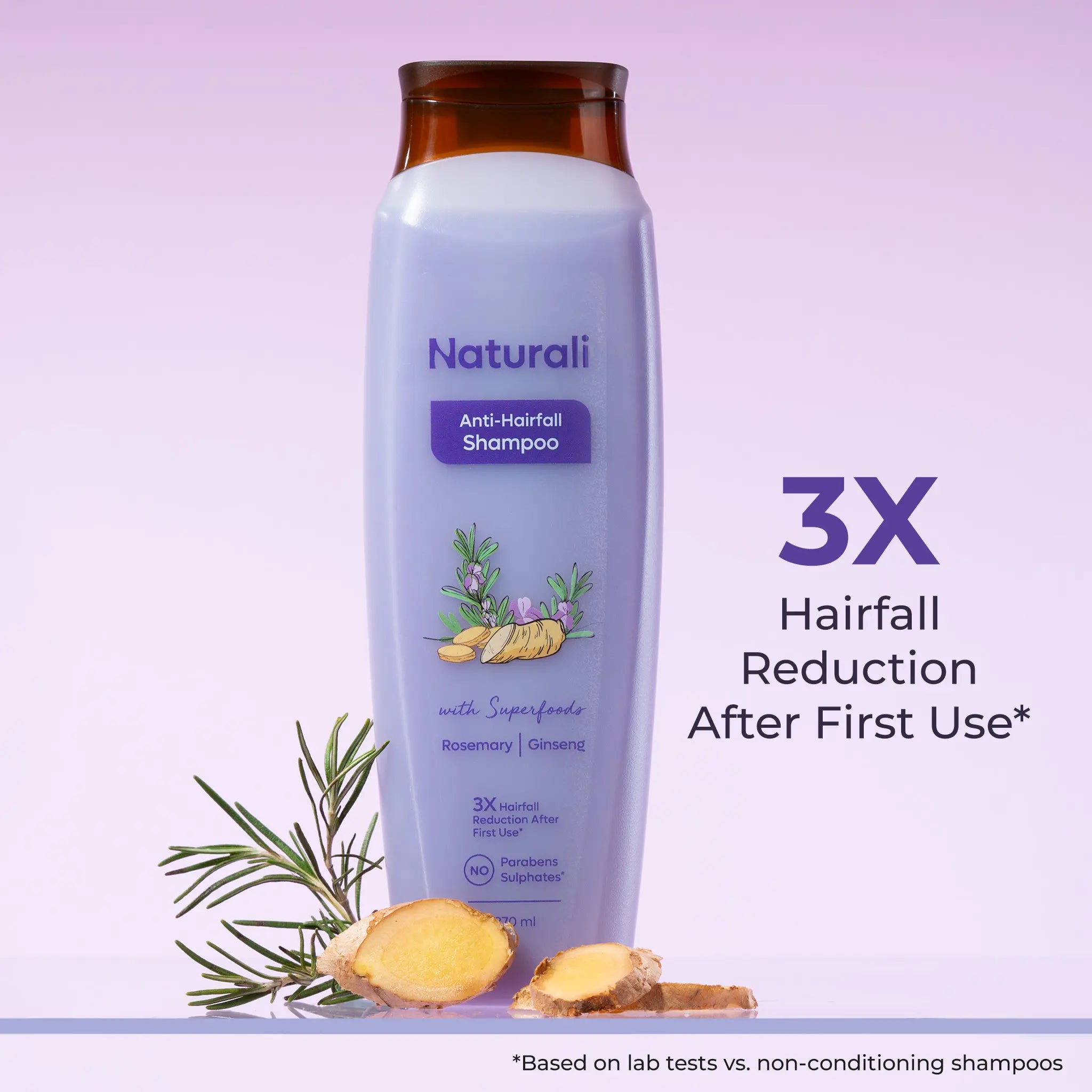 Naturali Anti-Hairfall Shampoo with Rosemary, Korean Ginseng & Biotin