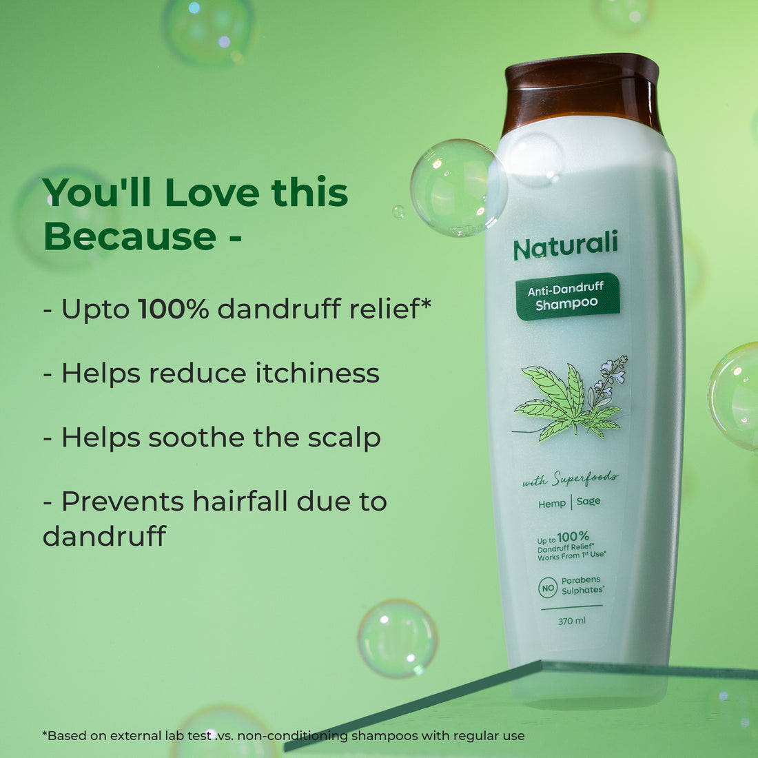 Naturali Anti-Dandruff Shampoo with Hemp & Sage