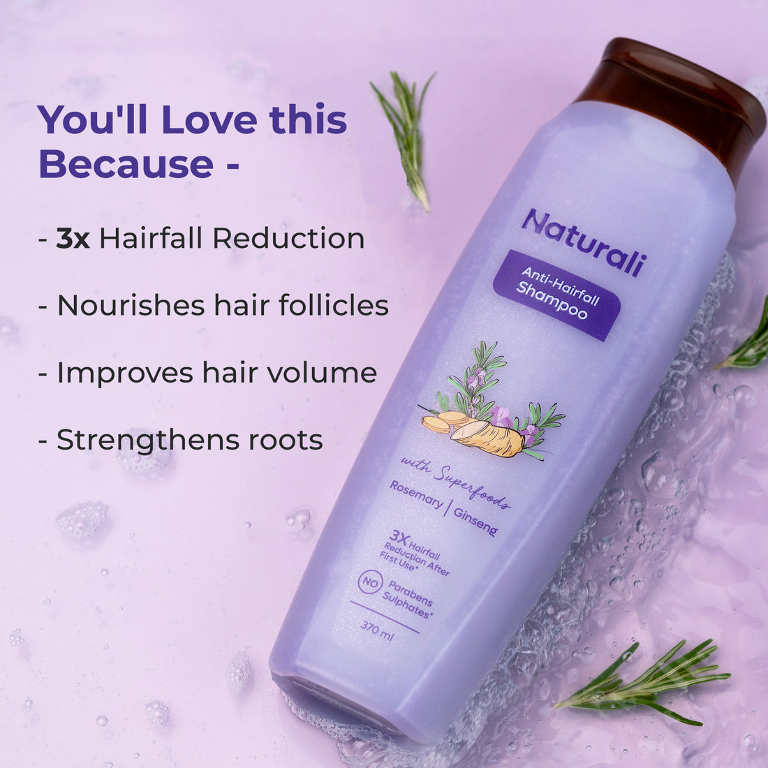 Naturali Anti-Hairfall Shampoo with Rosemary & Ginseng