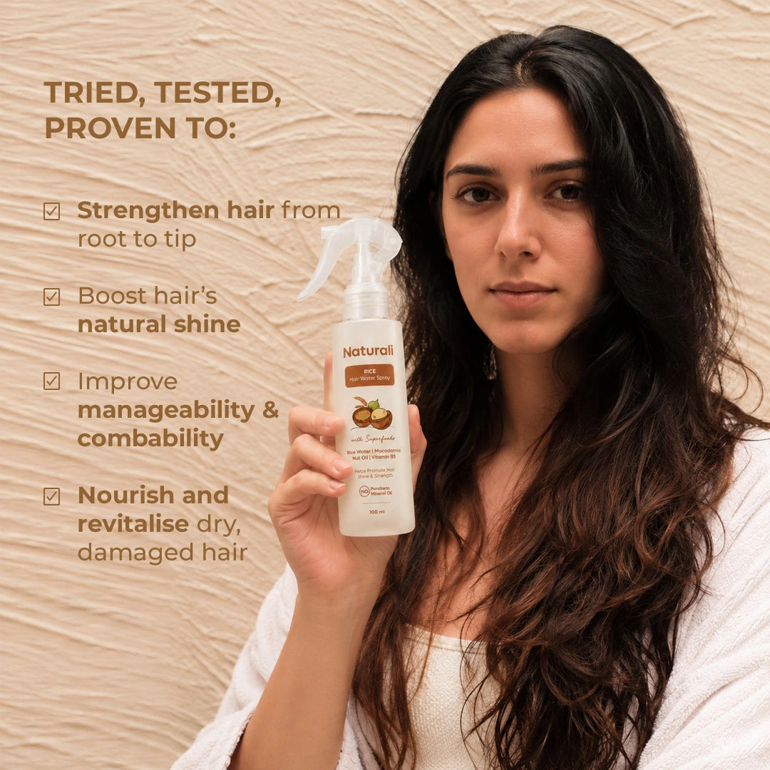 Daily Strength & Nourish Hair Spray with Rice Water, Macadamia Nut Oil & Vitamin B5
