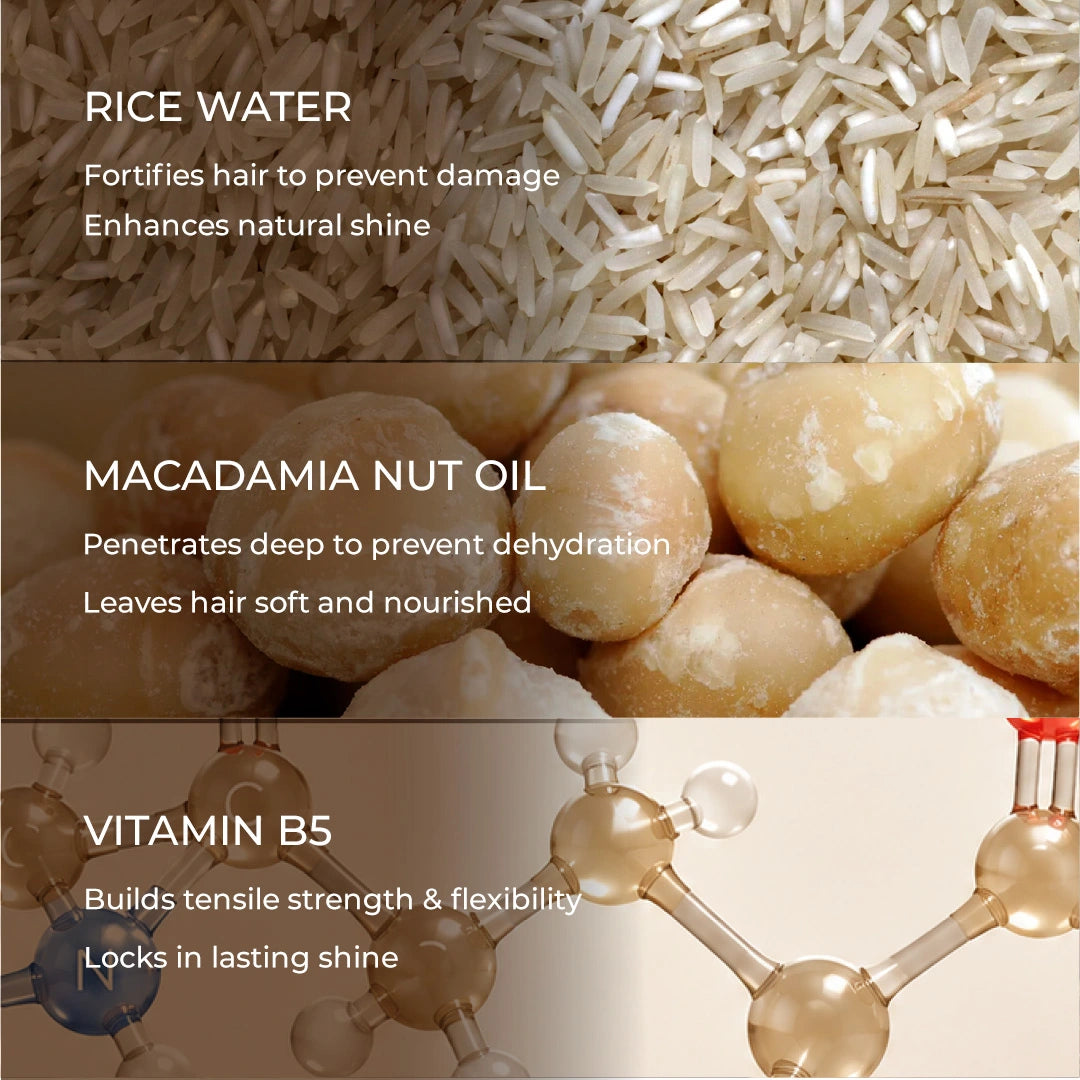 Daily Strength & Nourish Hair Spray with Rice Water, Macadamia Nut Oil & Vitamin B5