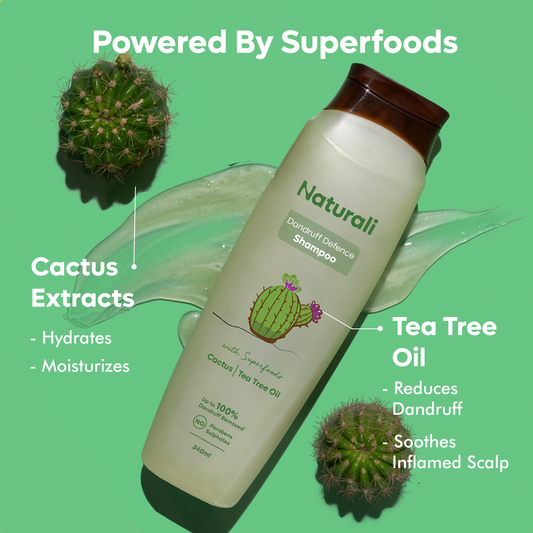 Dandruff Defence Shampoo with Cactus and Tea Tree Oil