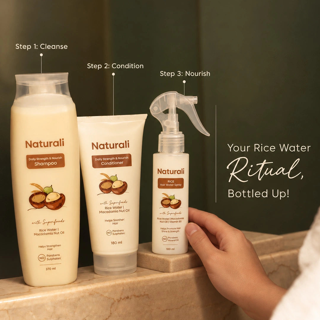 Daily Strength & Nourish Hair Spray with Rice Water, Macadamia Nut Oil & Vitamin B5