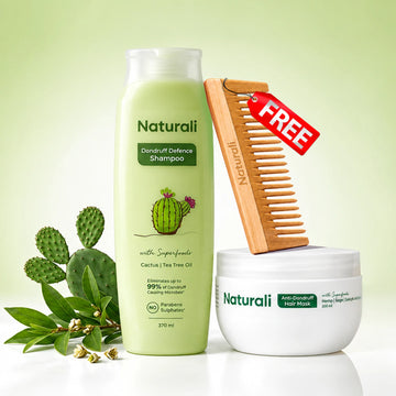 Dandruff Defence Shampoo + Anti-Dandruff Hair Mask + Wooden Comb