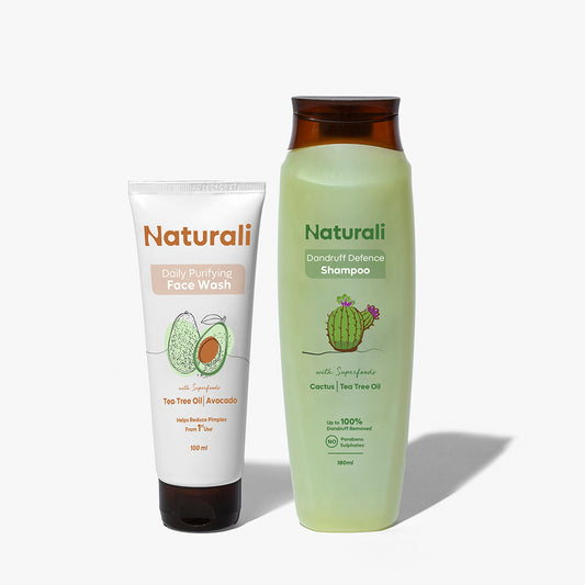 Naturali Dandruff Defence Shampoo + Daily Purifying Face Wash
