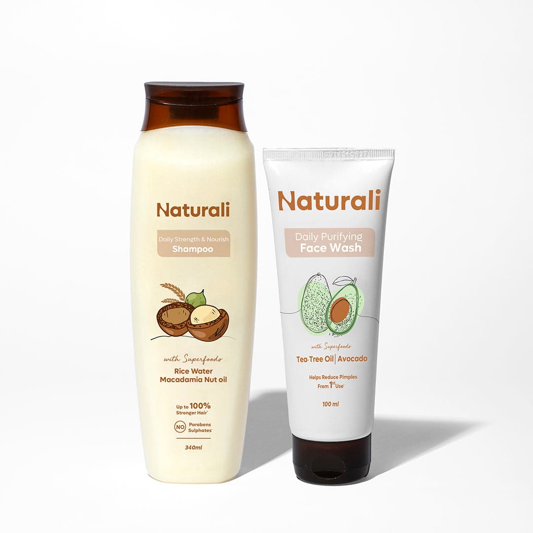 Naturali Daily Strength & Nourish Shampoo + Daily Purifying Face Wash
